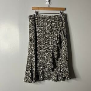 Banana‎ Republic Skirt Fairy Grunge Y2K Midi Skirt Size 8 Asymmetrical Forest